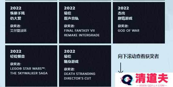 Steam2022年度大奖名单