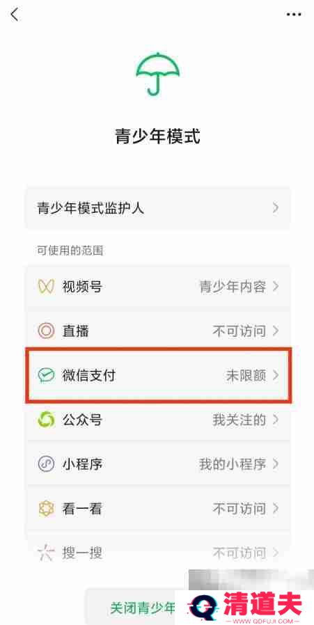 微信青少年模式如何设置限制付款 微信青少年模式设置限制付款教程