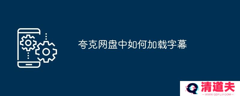 夸克网盘中如何加载字幕